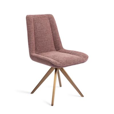 Jesper Home Draaibare Eetkamerstoel 'Umedo' Turn Rose, kleur Scarlet Grain