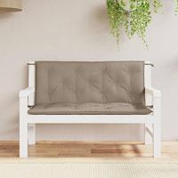 VidaXL Tuinbankkussens 2 st 120x50x7 cm oxford stof taupe - thumbnail