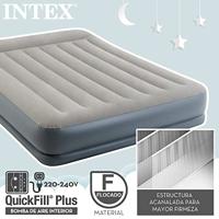 Intex 64118NP Pillow Rest Mid-Rise Luchtbed 152x203x30 cm Grijs/Blauw - thumbnail