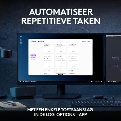 Draadloos toetsenbord - LOGITECH - MX Keys S Combo - Bluetooth - Achtergrondverlichting - Stille toetsen - Grafiet - thumbnail