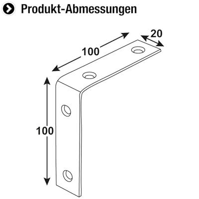 Connex 12St Gebog. Winkelhaak 100X100 Bvz - DYGB2003661