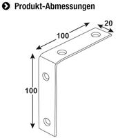 Connex 12St Gebog. Winkelhaak 100X100 Bvz - DYGB2003661 - thumbnail