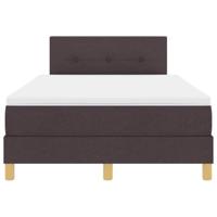 Boxspringbed met matras Donkerbruin 120 x 200 cm Stof - thumbnail