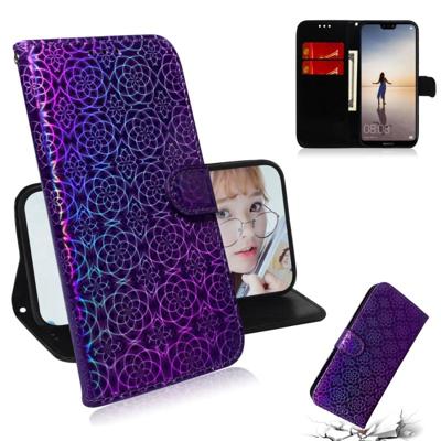 Voor Huawei P20 Lite/Nova 3e effen kleur kleurrijke magnetische Buckle horizontale Flip PU lederen draagtas met houder & kaartsleuven & portemonnee &