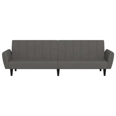 Slaapbank 2-zits fluweel donkergrijs