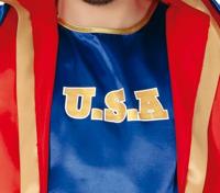 Heren Bokser Kostuum Rood/Blauw - thumbnail