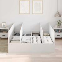 Bedframe met opslag Wit 190 x 140 x 31.5 cm Bewerkt hout - thumbnail