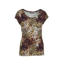 Geisha T-shirt met zebraprint multicolor - thumbnail