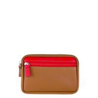 Mywalit Small Leather Double Zip Purse Portemonnee Caramel - thumbnail
