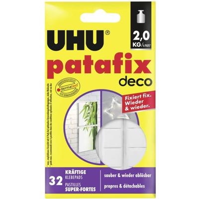 UHU patafix homedeco kleefpads Inhoud: 32 stuk(s) UHU patafix homedeco kleefpads Inhoud: 32 stuk(s)