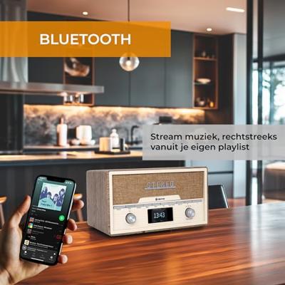 Denver MDA-525LW LIGHT WOOD Radio DAB+, VHF (FM) Hout (licht)