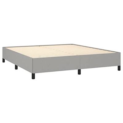 Bedframe zonder matras stof lichtgrijs 180x200 cm