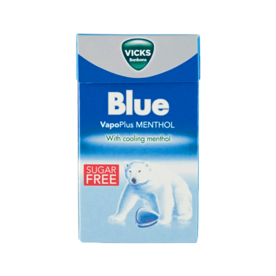Vicks blue menthol suikervrij minibox (20x 40gr)