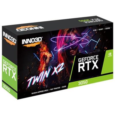 Inno 3D Nvidia GeForce RTX 3050 Videokaart TWIN X2 6 GB GDDR6-RAM PCIe x16 DisplayPort, HDMI, DVI NVIDIA G-Sync Inno 3D Nvidia GeForce RTX 3050 Videokaart TWIN X2 6 GB GDDR6-RAM PCIe x16 DisplayPort, HDMI, DVI NVIDIA G-Sync