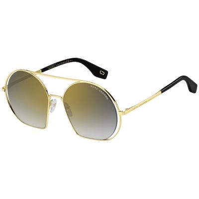 Marc Jacobs zonnebril dames rond goud/zwart gradient Marc Jacobs zonnebril dames rond goud/zwart gradient