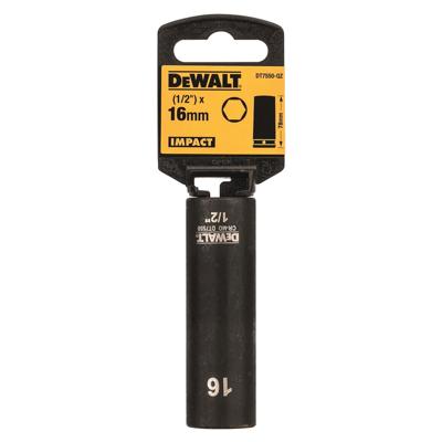 DeWalt Accessoires Impact dop 16mm 1/2" (Lang - 78mm) - DT7550-QZ
