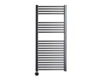 Radiator Sanicare Paxton Elektrisch 111,8 x 45 cm Gunmetal Thermostaat Chroom Linksonder Sanicare - thumbnail
