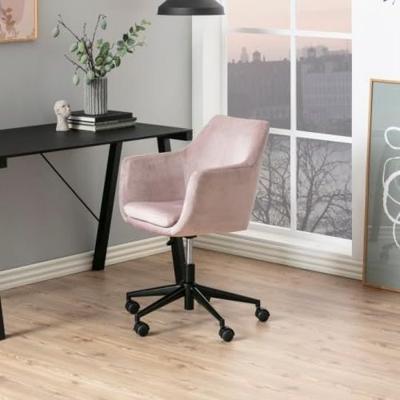 Bendt Bureaustoel 'Rikke' Velvet, kleur Dusty Rose