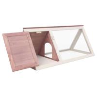 VidaXL Konijnenhok hout bruin - thumbnail