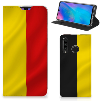 Huawei P30 Lite New Edition | Standcase | Belgische Vlag Huawei P30 Lite New Edition | Standcase | Belgische Vlag