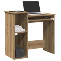 Bureau met schappen 84x40x78 cm bewerkt hout artisanaal eiken - thumbnail