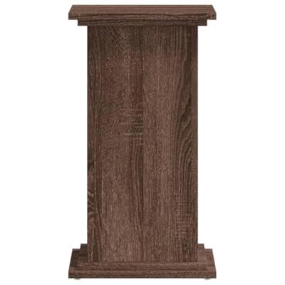 VidaXL Plantenstandaard 33x33x60 cm bewerkt hout bruin eikenkleurig - thumbnail