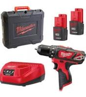 Milwaukee M12 BDD-201C 12V Subcompact Boormachine | 1x 2,0 Ah Accu + lader, in doos - 4933479439 - thumbnail