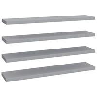 VidaXL Wandschappen zwevend 4 st 120x23,5x3,8 cm mdf grijs - thumbnail