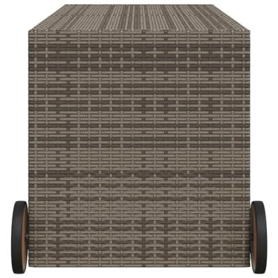 VidaXL Tuinbox met wielen 283 L poly rattan grijs VidaXL Tuinbox met wielen 283 L poly rattan grijs