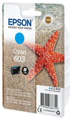 Epson inktcartridge 603, 130 pagina&apos;s, OEM C13T03U24010, cyaan - thumbnail