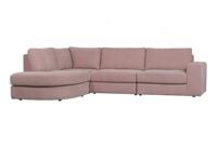 vtwonen Hoekbank 'Family' Links, Woven, kleur Roze - thumbnail