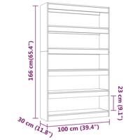 Boekenkast/kamerscherm 100x30x166 cm grijs sonoma eikenkleurig - thumbnail