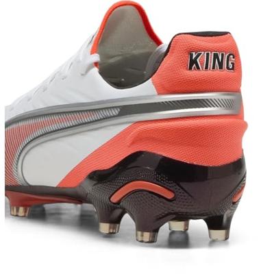 PUMA King Ultimate Gras / Kunstgras Voetbalschoenen (MG) Wit Felrood Zwart PUMA King Ultimate Gras / Kunstgras Voetbalschoenen (MG) Wit Felrood Zwart