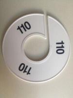 Maatring 11 cm wit/zwart 110 - thumbnail