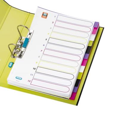 OXFORD MyColour tabbladen, formaat A4, uit gekleurde PP, 11-gaatsperforatie, 12 tabs OXFORD MyColour tabbladen, formaat A4, uit gekleurde PP, 11-gaatsperforatie, 12 tabs