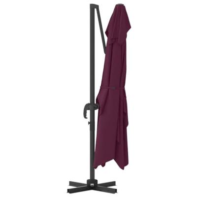 VidaXL Parasol bordeaux rood 351 x 250 x 260 cm polyester en aluminium