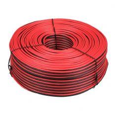 Luidsprekerkabel 2 x 0,75mm 100 M Rood Zwart