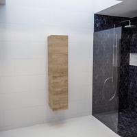 MONDIAZ BEAM Kolomkast - 160cm - 2 deuren - Washed oak PC75341328 - thumbnail