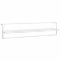 VidaXL Handdoekenrek 95x25x22 cm ijzer wit - thumbnail