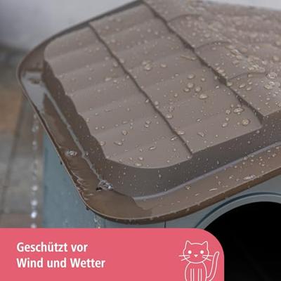 Huis voor katten Paola Eco Kerbl - 60 x 51 x 41 cm - grijs en bruin - gerecycled plastic