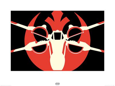 Kunstdruk Star Wars - Episode VII XWing Pop Art 80x60cm