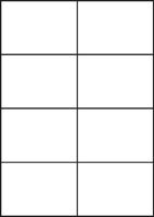 A4 etiketten 105 x 74,25 mm wit 100 vel huismerk - thumbnail