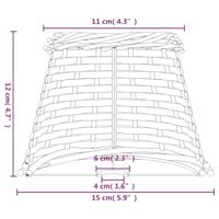 VidaXL Lampenkap ø15x12 cm wicker wit - thumbnail