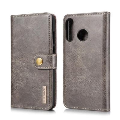 Dg. MING Crazy Horse textuur Flip afneembare magnetische lederen case voor Huawei P30 lite met houder & kaartsleuven & portemonnee (grijs)