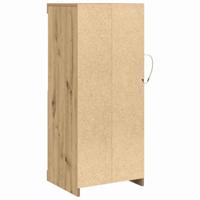 Dressoir artisanaal eikenkleurig 41 x 37 x 100 cm Bewerkt hout - thumbnail
