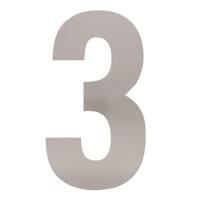 Intersteel Huisnummer 3 XXL hoogte 50 cm geborsteld RVS - thumbnail
