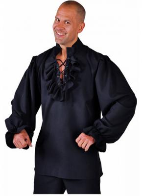 Piratenblouse zwart elite
