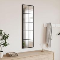 VidaXL Wandspiegel rechthoekig 30x100 cm ijzer zwart - thumbnail