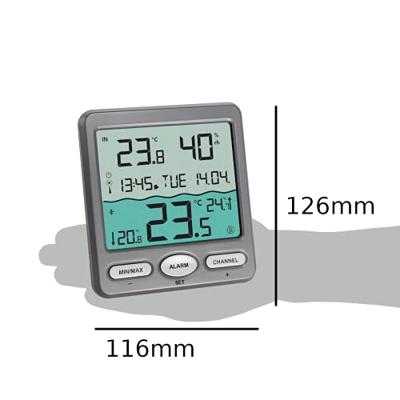 TFA Dostmann VENICE Funk-Pool-Thermometer Zwembadthermometer Antraciet - thumbnail