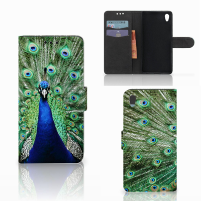 Sony Xperia Z5 | Z5 Dual Telefoonhoesje met Pasjes Pauw